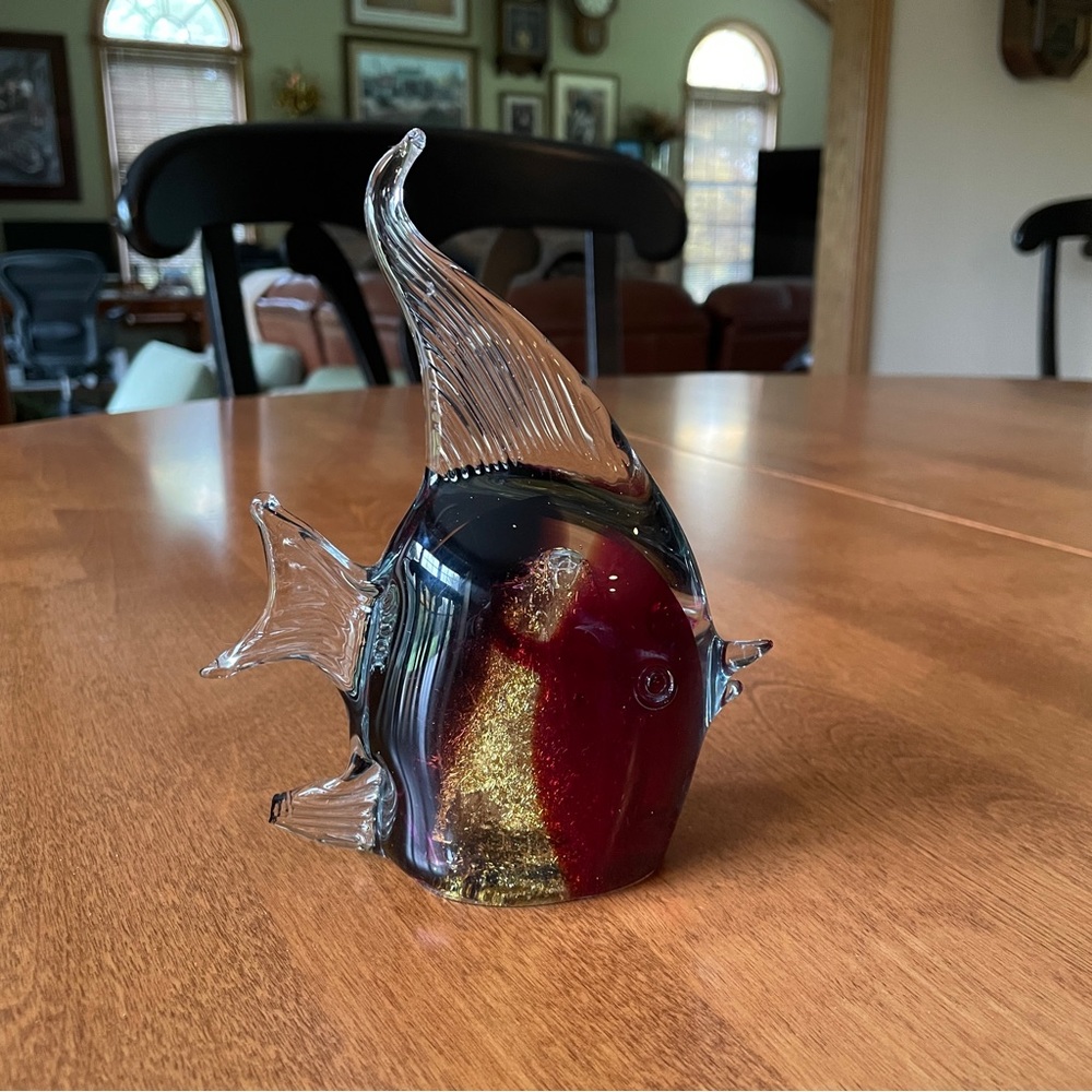 Vintage Hand Blown Art Glass Fish